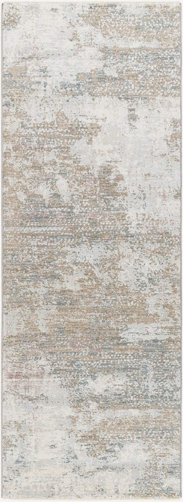 Livabliss Brunswick Neutral Fringe Area Rug Polypropylene Blend Medium Pile Living Room Floor Cream, Tan 2'7" x 10' BWK2333-2710
