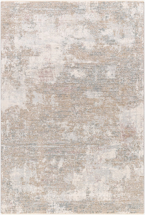 Livabliss Brunswick Neutral Fringe Area Rug Polypropylene Blend Medium Pile Living Room Floor Cream, Tan 2'7" x 3'11" BWK2333-274