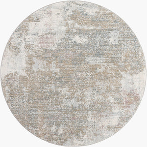 Livabliss Brunswick Neutral Fringe Area Rug Polypropylene Blend Medium Pile Living Room Floor Cream, Tan 5'3" x 5'3" BWK2333-53RD