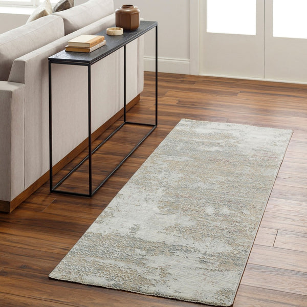 Livabliss Brunswick Neutral Fringe Area Rug Polypropylene Blend Medium Pile Living Room Floor Cream, Tan 2'7" x 10' BWK2333-2710
