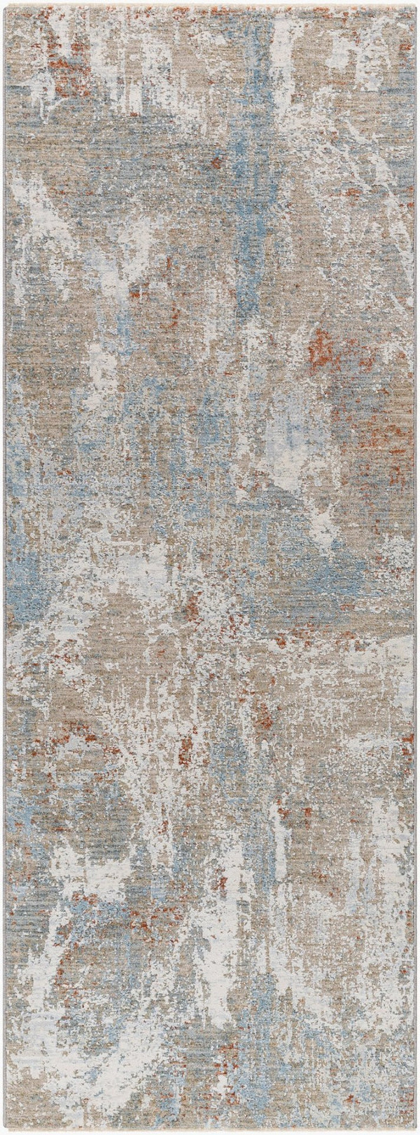 Livabliss Brunswick Geometric Area Rug with Fringe Border for Living Room or Dining Space Taupe, Gray 2'7" x 10' BWK2335-2710