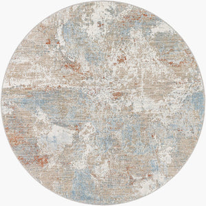 Livabliss Brunswick Geometric Area Rug with Fringe Border for Living Room or Dining Space Taupe, Gray 7'10" x 7'10" BWK2335-710RD