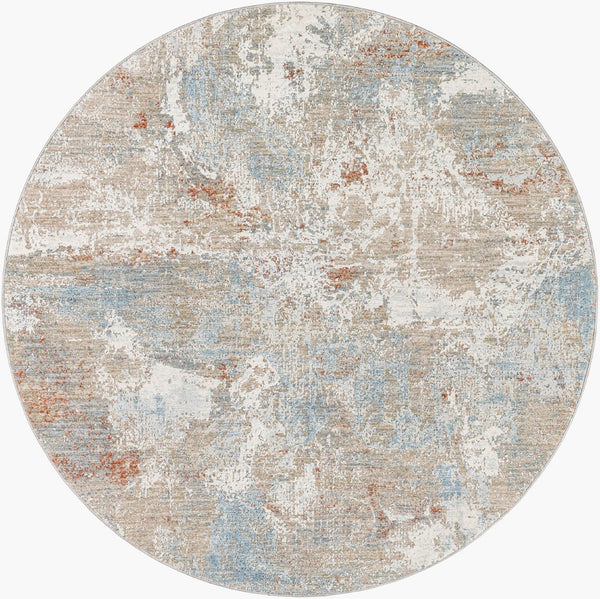 Livabliss Brunswick Geometric Area Rug with Fringe Border for Living Room or Dining Space Taupe, Gray 7'10" x 7'10" BWK2335-710RD