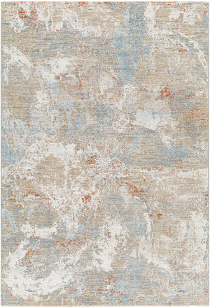 Brunswick BWK-2335 9' x 12'2" Machine Woven Rug BWK2335-9122  Taupe, Gray, Cream, Blue, Light Slate, Seafoam Surya