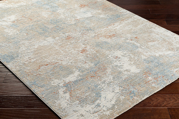 Brunswick BWK-2335 9' x 12'2" Machine Woven Rug BWK2335-9122  Taupe, Gray, Cream, Blue, Light Slate, Seafoam Surya