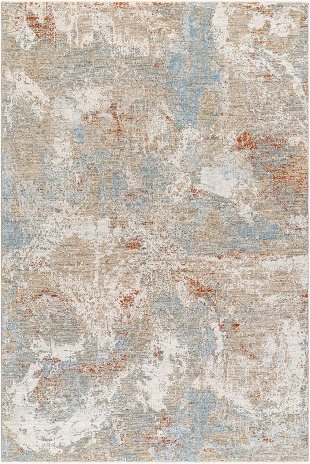 Livabliss Brunswick Geometric Area Rug with Fringe Border for Living Room or Dining Space Taupe, Gray 6'7" x 9'6" BWK2335-6796