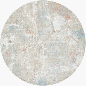 Livabliss Brunswick Geometric Area Rug with Fringe Border for Living Room or Dining Space Taupe, Gray 6'7" x 6'7" BWK2335-67RD