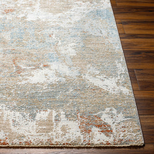 Brunswick BWK-2335 9' x 12'2" Machine Woven Rug BWK2335-9122  Taupe, Gray, Cream, Blue, Light Slate, Seafoam Surya
