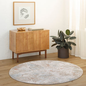 Livabliss Brunswick Geometric Area Rug with Fringe Border for Living Room or Dining Space Taupe, Gray 7'10" x 7'10" BWK2335-710RD