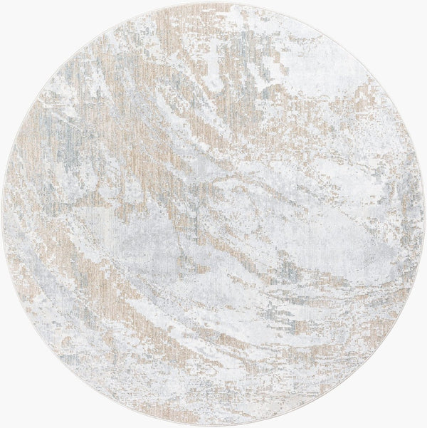 Livabliss Brunswick Machine Woven Area Rug Neutral Polypropylene Blend for Large Living Rooms Cream, Taupe 5'3" x 5'3" BWK2336-53RD