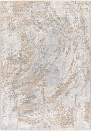 Brunswick BWK-2336 9' x 12'2" Machine Woven Rug BWK2336-9122  Cream, Taupe, Tan, Light Slate, Blue, Gray Surya