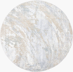 Livabliss Brunswick Machine Woven Area Rug Neutral Polypropylene Blend for Large Living Rooms Cream, Taupe 6'7" x 6'7" BWK2336-67RD