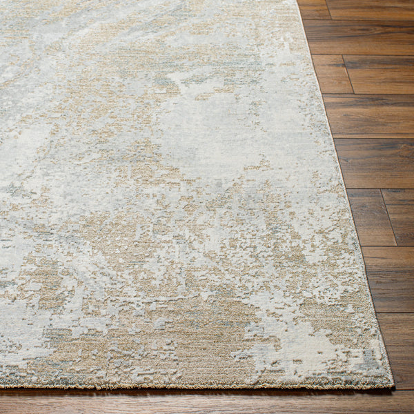 Brunswick BWK-2336 9' x 12'2" Machine Woven Rug BWK2336-9122  Cream, Taupe, Tan, Light Slate, Blue, Gray Surya