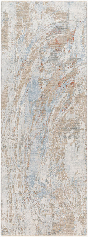 Livabliss Brunswick Bold Scale Machine Woven Polypropylene Area Rug for Large Living Spaces Cream, Tan 2'7" x 7'3" BWK2337-2773