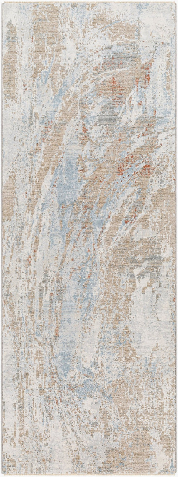 Livabliss Brunswick Bold Scale Machine Woven Polypropylene Area Rug for Large Living Spaces Cream, Tan 2'7" x 7'3" BWK2337-2773