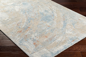 Brunswick BWK-2337 9' x 12'2" Machine Woven Rug BWK2337-9122  Cream, Tan, Taupe, Light Slate, Blue, Seafoam Surya