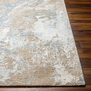Brunswick BWK-2337 9' x 12'2" Machine Woven Rug BWK2337-9122  Cream, Tan, Taupe, Light Slate, Blue, Seafoam Surya