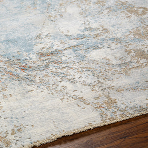 Brunswick BWK-2337 9' x 12'2" Machine Woven Rug BWK2337-9122  Cream, Tan, Taupe, Light Slate, Blue, Seafoam Surya