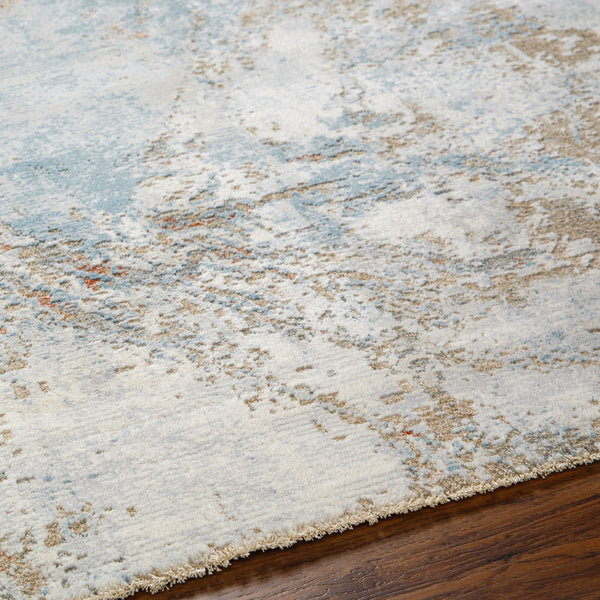 Brunswick BWK-2337 9' x 12'2" Machine Woven Rug BWK2337-9122  Cream, Tan, Taupe, Light Slate, Blue, Seafoam Surya