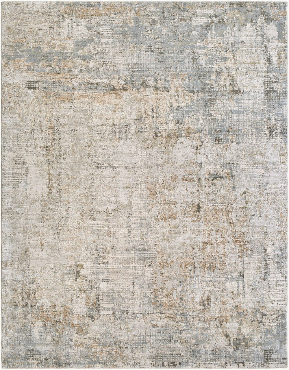 Livabliss Brunswick Machine Woven Polypropylene Area Rug with Fringe for Living Dining Bedroom Light Gray, Cre 7'10" x 10'2" BWK2338-710103