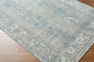 Livabliss Brunswick Machine Woven Area Rug with Fringe Border for Large Living Dining Rooms Cream, Light Gr 5'3" x 5'3" BWK2339-53RD
