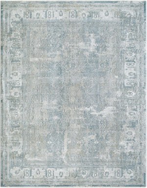 Livabliss Brunswick Machine Woven Area Rug with Fringe Border for Large Living Dining Rooms Cream, Light Gr 5'3" x 5'3" BWK2339-53RD