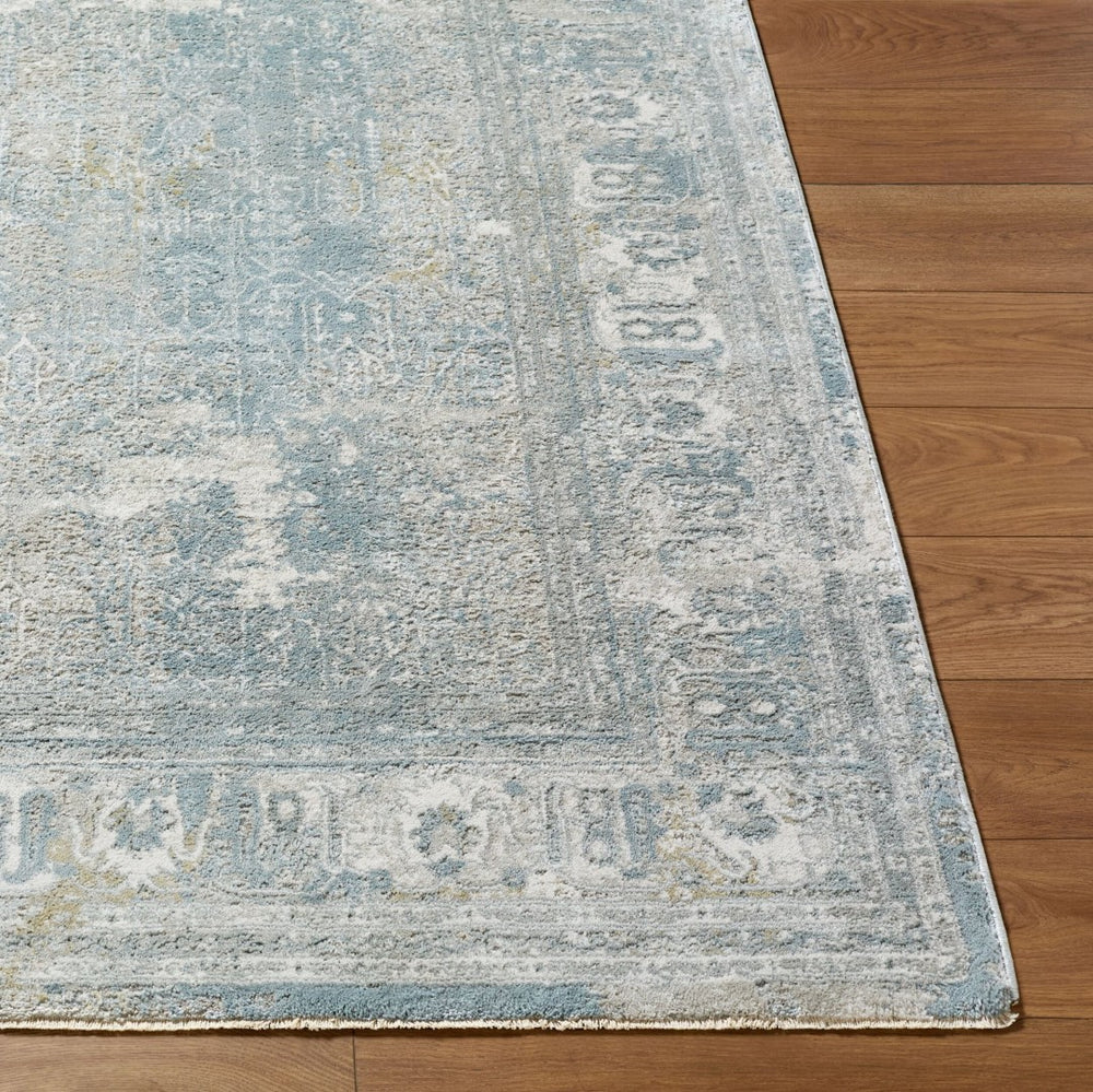 Livabliss Brunswick Machine Woven Area Rug with Fringe Border for Large Living Dining Rooms Cream, Light Gr 5'3" x 5'3" BWK2339-53RD