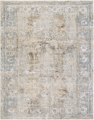 Brunswick BWK-2340 9' x 12'2" Machine Woven Rug BWK2340-9122  Cream, Medium Brown, Light Gray, Light Brown, Charcoal, Mustard Surya