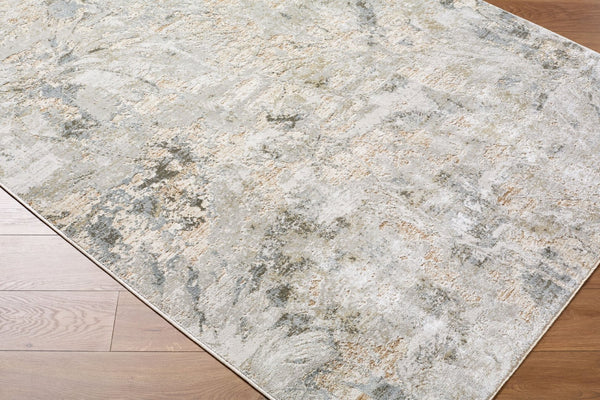 Livabliss Brunswick Fringed Area Rug Polypropylene Blend for Living Room and Open Dining Spaces Light Gray, Cre 6'7" x 6'7" BWK2342-67RD