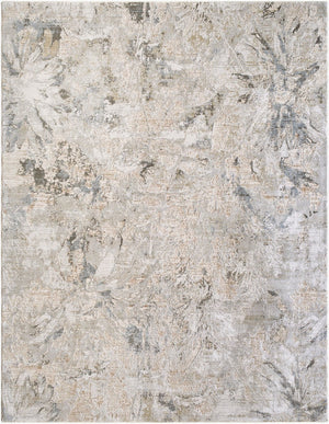 Livabliss Brunswick Fringed Area Rug Polypropylene Blend for Living Room and Open Dining Spaces Light Gray, Cre 6'7" x 6'7" BWK2342-67RD