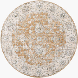 Livabliss Brunswick Bwk-2343 Large Area Rug Turkey Woven Polypropylene Fringe Living Room Light Brown, Cr 6'7" x 6'7" BWK2343-67RD