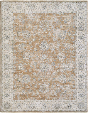 Brunswick BWK-2343 9' x 12'2" Machine Woven Rug BWK2343-9122  Light Brown, Cream, Medium Brown, Light Gray, Charcoal, Mustard Surya