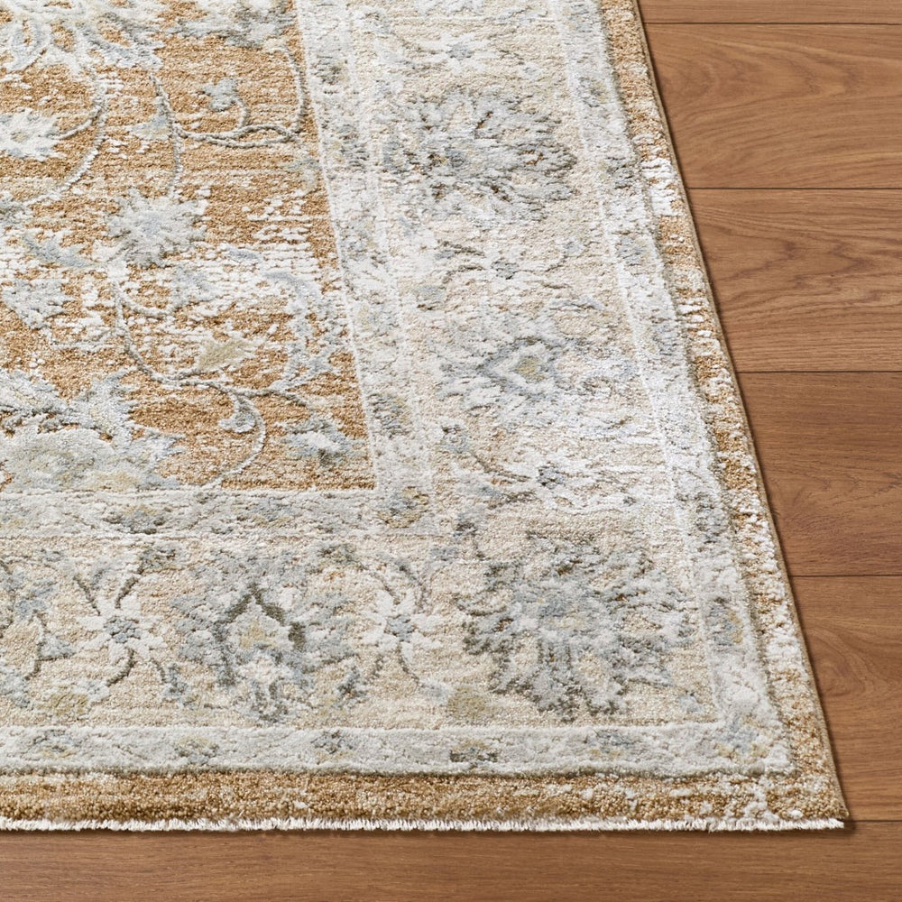 Livabliss Brunswick Bwk-2343 Large Area Rug Turkey Woven Polypropylene Fringe Living Room Light Brown, Cr 7'10" x 7'10" BWK2343-710RD