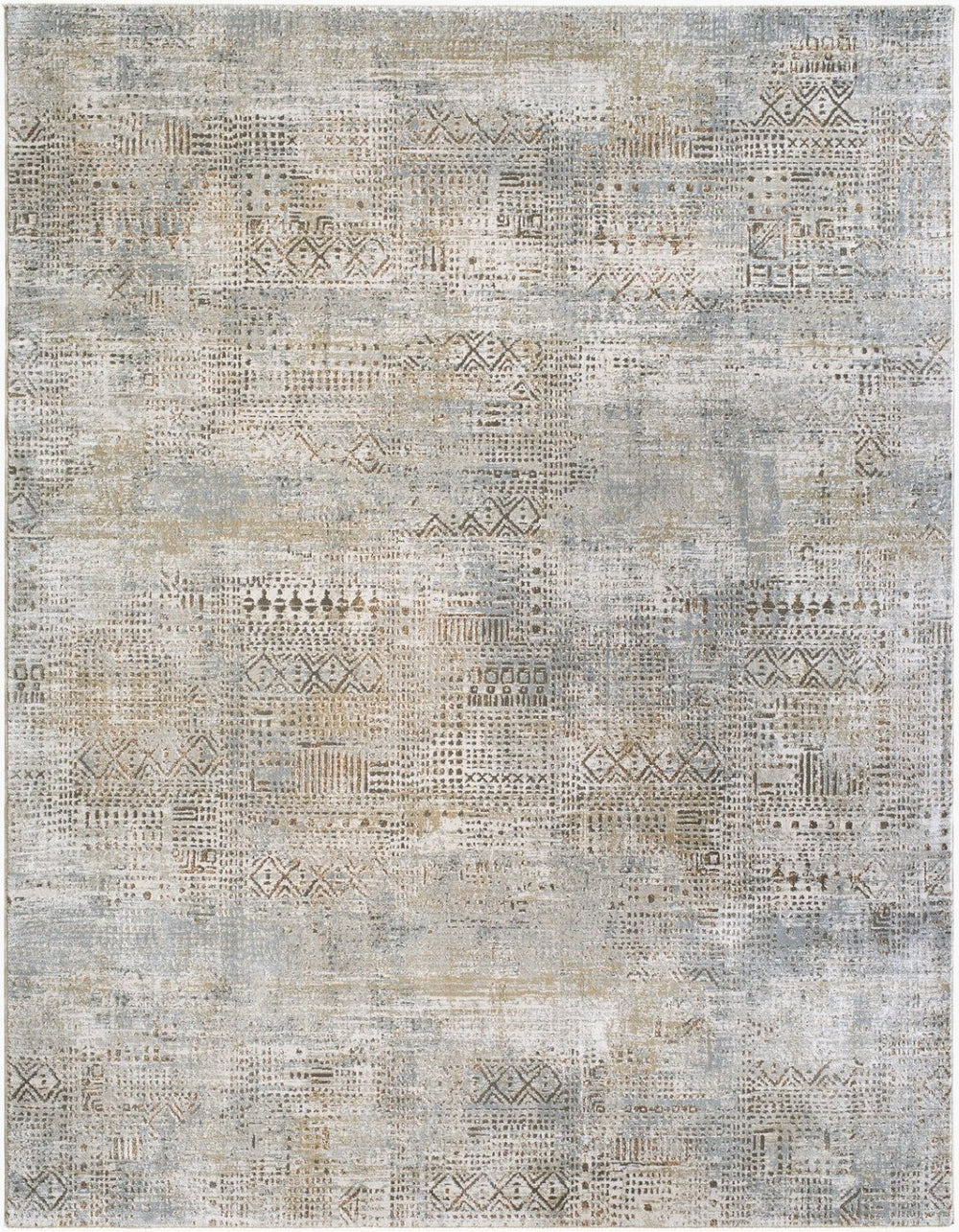 Livabliss Brunswick Traditional Fringe Area Rug Polypropylene Blend for Dining and Living Rooms Cream, Light Gr 2' x 2'11" BWK2345-23