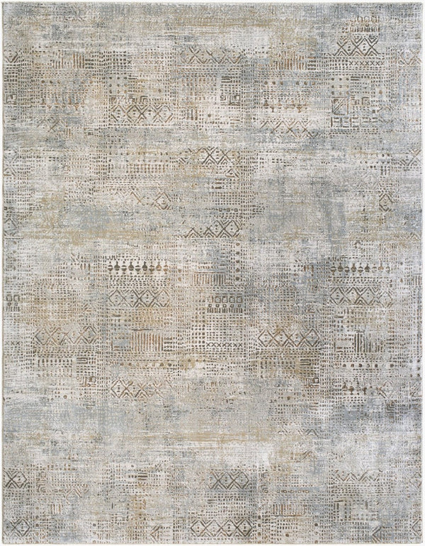 Livabliss Brunswick Traditional Fringe Area Rug Polypropylene Blend for Dining and Living Rooms Cream, Light Gr 2' x 2'11" BWK2345-23