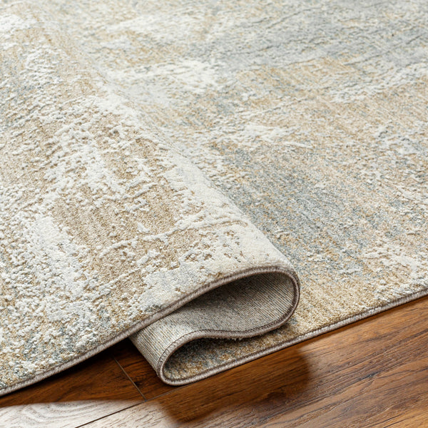 Brunswick BWK-2345 9' x 12'2" Machine Woven Rug BWK2345-9122  Cream, Light Gray, Charcoal, Light Brown, Mustard, Medium Brown Surya