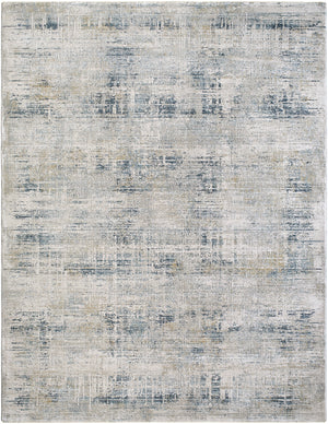 Brunswick BWK-2347 9' x 12'2" Machine Woven Rug BWK2347-9122  Cream, Light Gray, Charcoal, Blue, Dark Blue, Mustard Surya