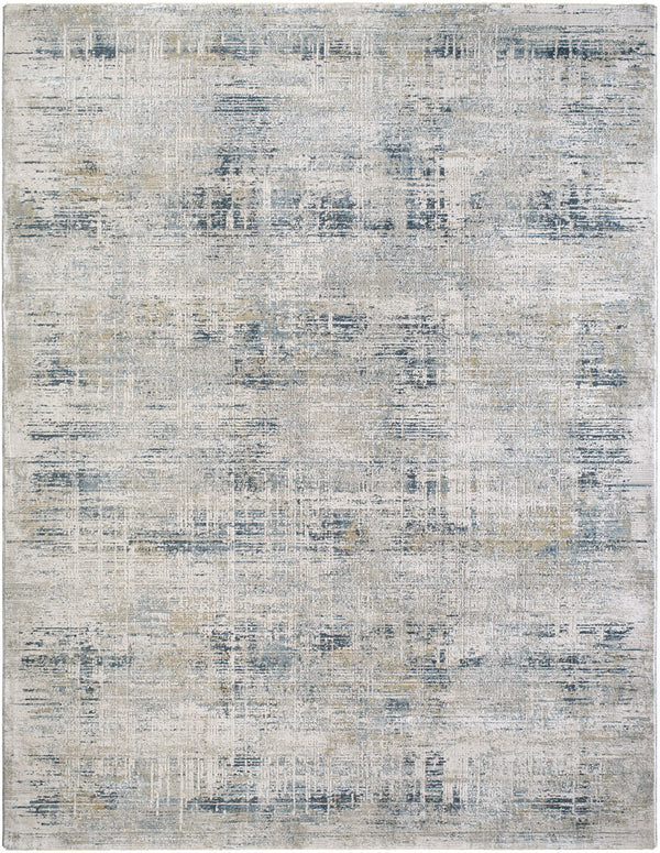 Brunswick BWK-2347 9' x 12'2" Machine Woven Rug BWK2347-9122  Cream, Light Gray, Charcoal, Blue, Dark Blue, Mustard Surya
