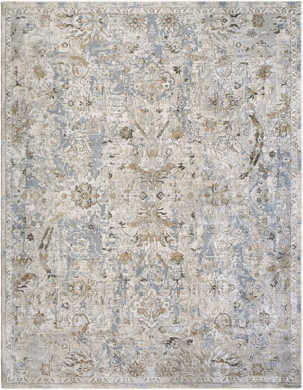Livabliss Brunswick Machine Woven Area Rug Polypropylene Blend Fringe Detail Living Room Light Gray, Med 12' x 15' BWK2351-1215