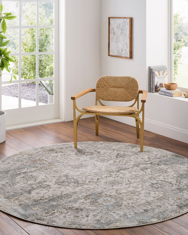 Livabliss Brunswick Fringe Area Rug Machine Woven Polypropylene Blend for Living Dining Rooms Light Gray, Cha 6'7" x 9'6" BWK2352-6796