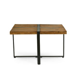 Christopher Knight Home® - Noble House - - Handmade Mango Wood And Iron Square Coffee Table