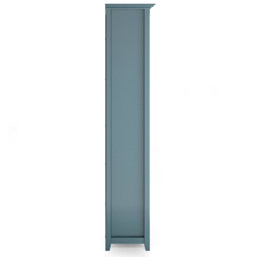 English Elm Amherst 30-Inch Solid Wood 5-Shelf Bookcase In French Blue - Elegant Storage For Any Room Style B136P158327