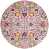 Nourison Passion PSN01 Machine Made Power-loomed Borderless Design Indoor Only Bohemian Transitional Rug Silver, Pink and Grey 100% Polypropylene 99446013699