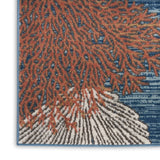 Nourison Pompeii PMP04 Machine Made Power-loomed Borderless Design Indoor Only Coastal, Nautical & Beach  Rug Blue Multicolor, Blue Multicolor 70% Polypropylene,30% Polyester 99446957818