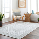 Broadway BWY-2300 9'2" x 12' Machine Woven Rug BWY2300-9212  White Surya