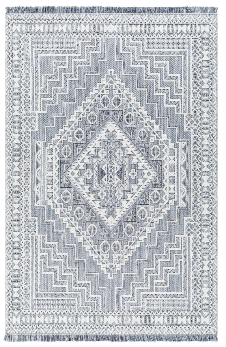 Broadway BWY-2301 9'2" x 12' Machine Woven Rug BWY2301-9212  White, Denim, Ink Blue Surya