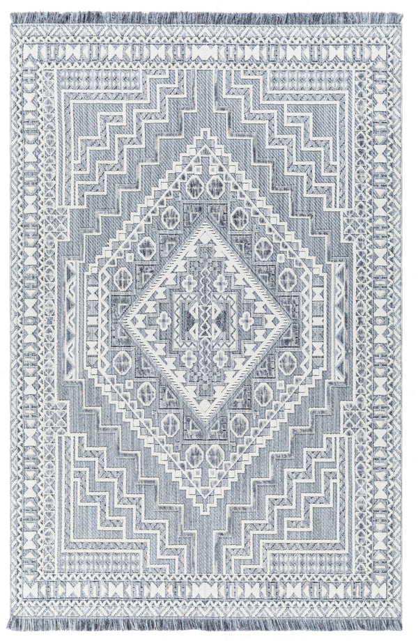Broadway BWY-2301 9'2" x 12' Machine Woven Rug BWY2301-9212  White, Denim, Ink Blue Surya