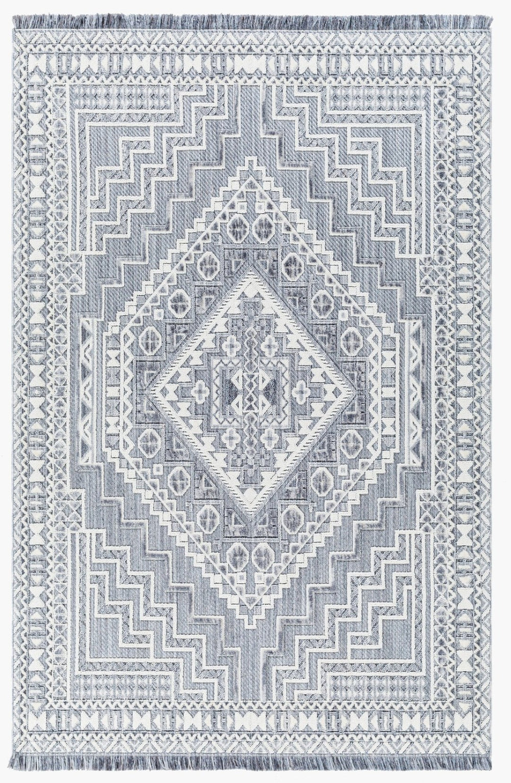 Livabliss Broadway Global Inspired Fringe Area Rug Soft Polyester Medium Pile Living Room BWY2301-9212