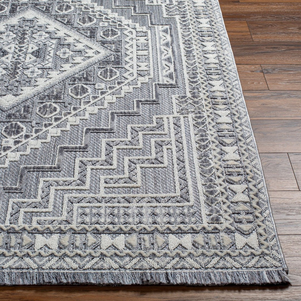 Livabliss Broadway Global Inspired Fringe Area Rug Soft Polyester Medium Pile Living Room BWY2301-9212