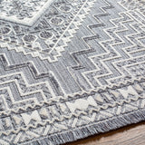 Broadway BWY-2301 9'2" x 12' Machine Woven Rug BWY2301-9212  White, Denim, Ink Blue Surya